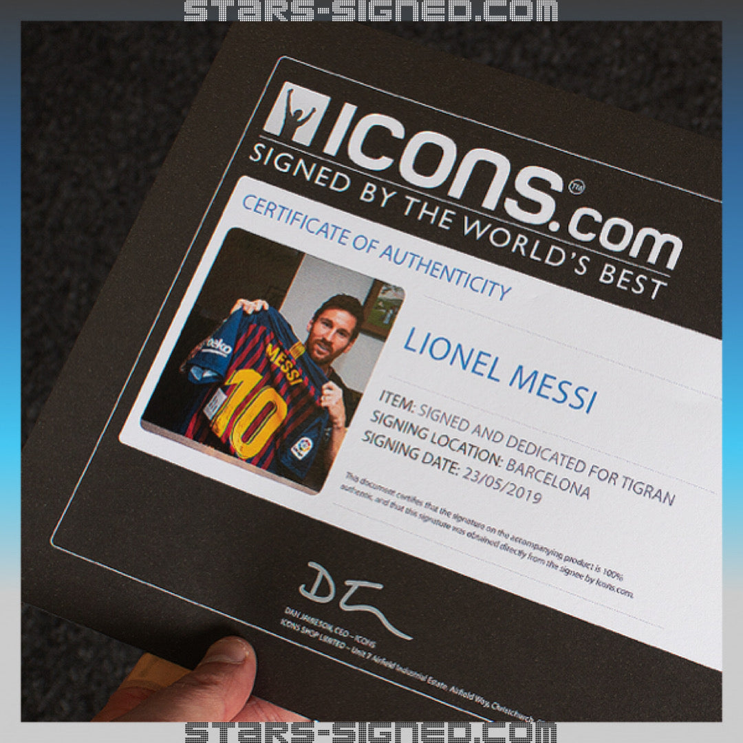 美斯 Lionel Messi 『To: 簽』個人專屬簽名 阿根廷/巴塞隆拿/國際邁亞密主場球衣(背簽)