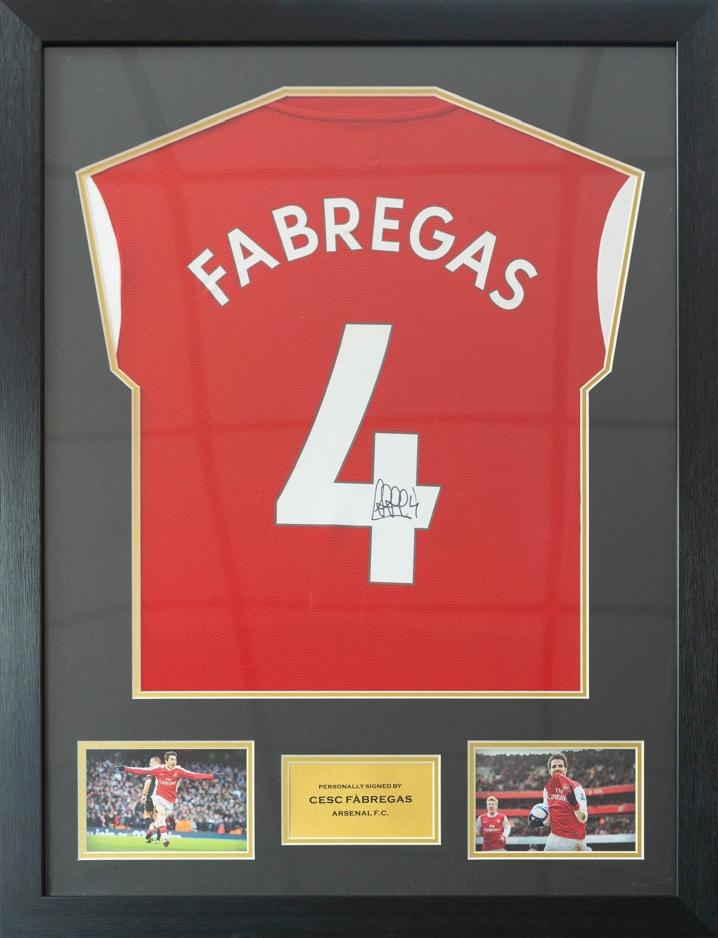 費比加斯 Cesc Fàbregas 阿仙奴主場球衣裱框(背簽)