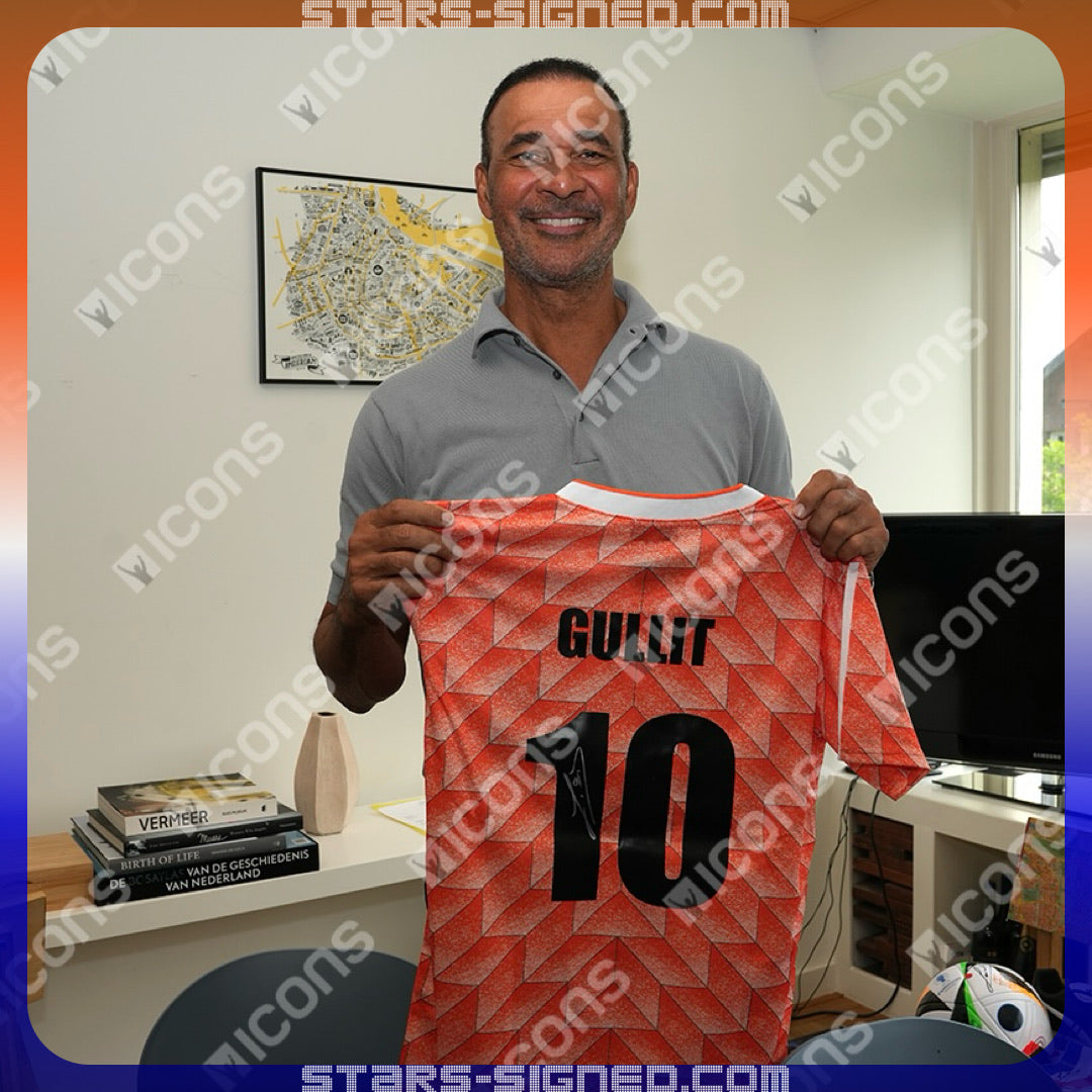 古烈治 Ruud Gullit 荷蘭主場球衣裱框(背簽)