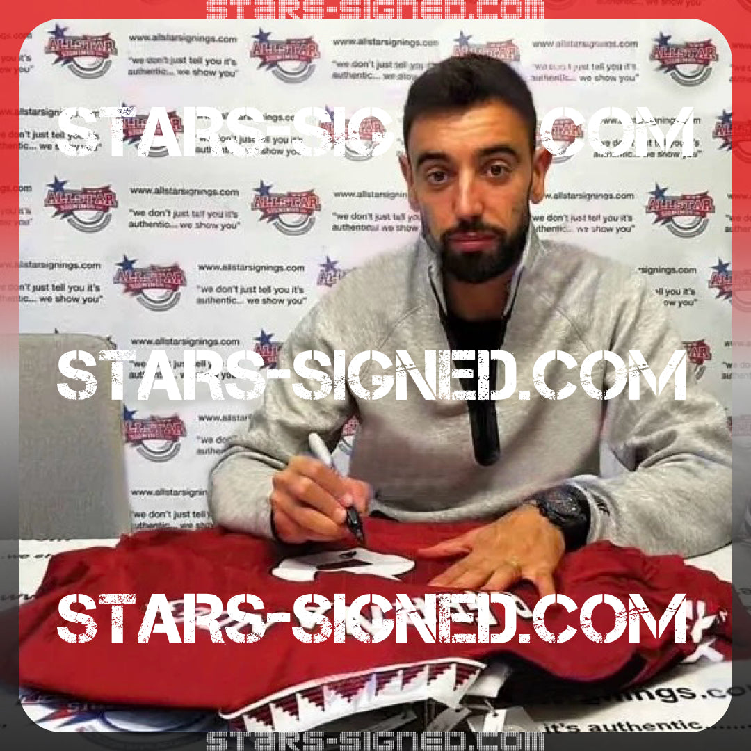 般奴·費南迪斯 Bruno Fernandes 曼聯主場球衣裱框(背簽)