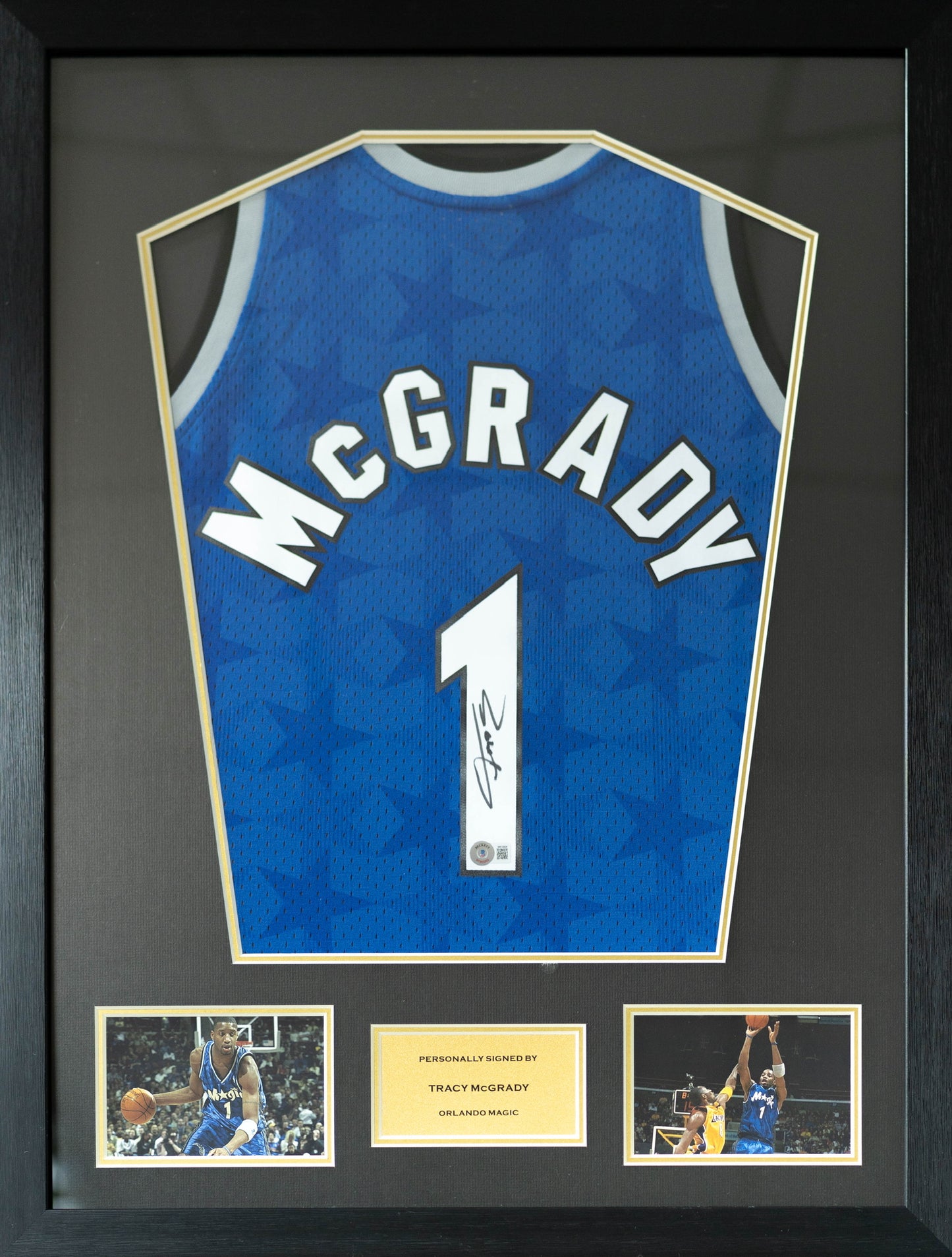 麥基迪 Tracy McGrady 奧蘭多魔術隊 M&N Swingman 球衣裱框(背簽)