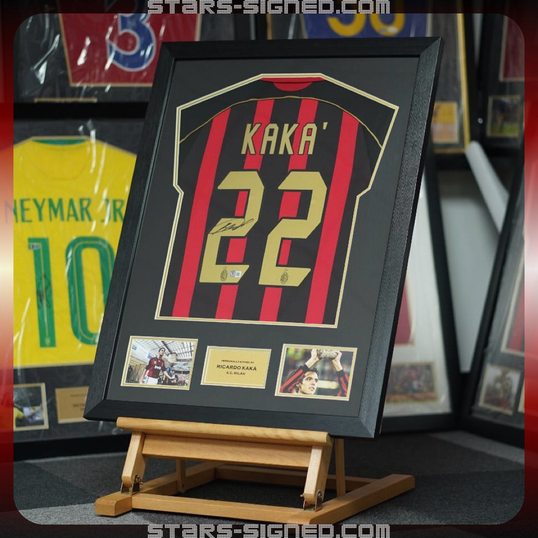 卡卡 Ricardo Kaká AC 米蘭 主場球衣裱框(背簽)