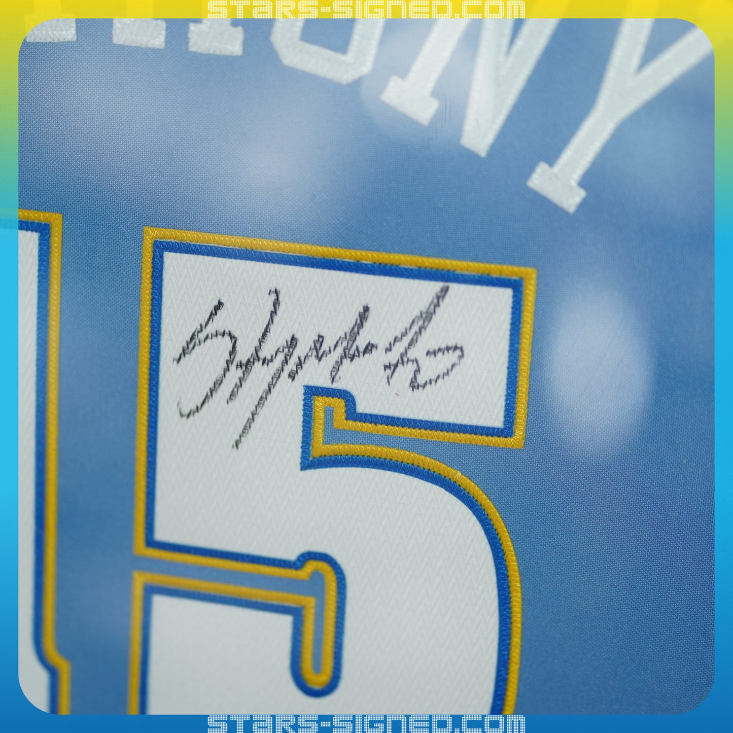 安東尼 Carmelo Anthony 丹佛金塊隊 M&N Authentic球衣裱框(背簽)