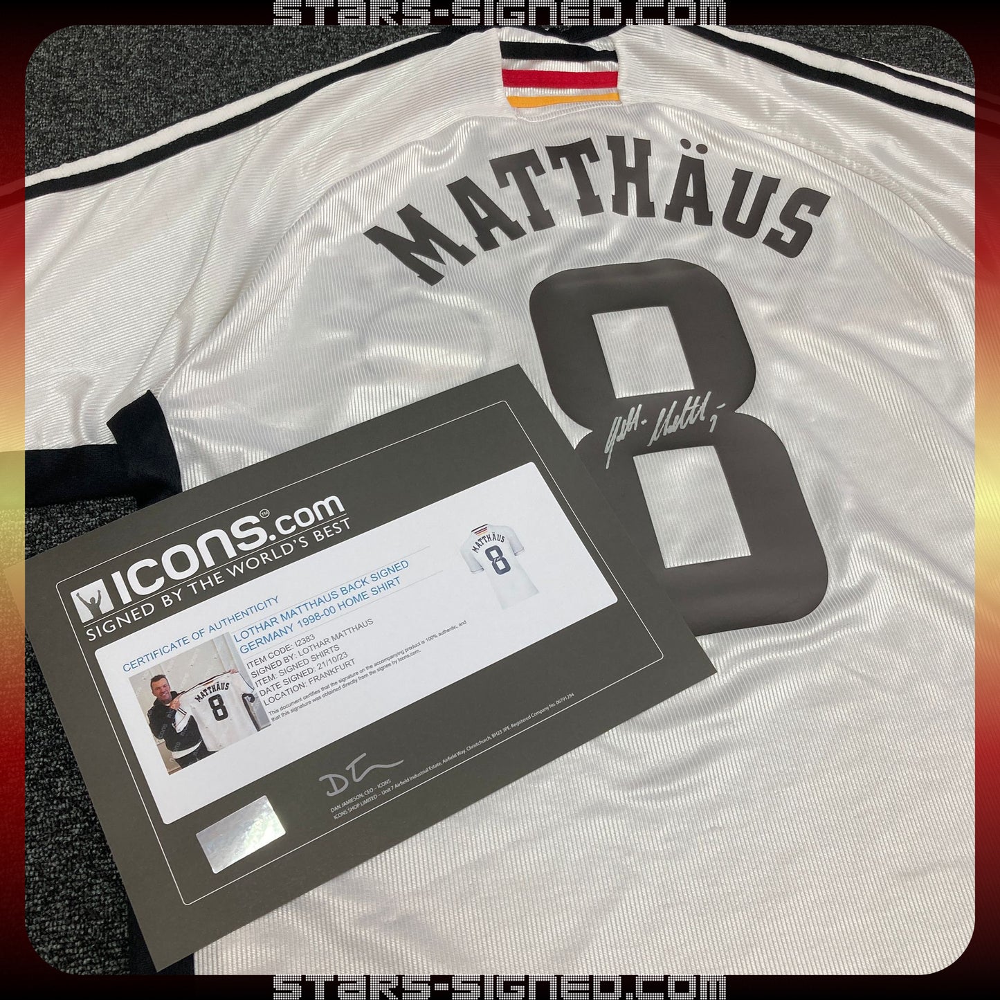 馬圖斯 Lothar Matthäus 德國主場球衣(背簽)