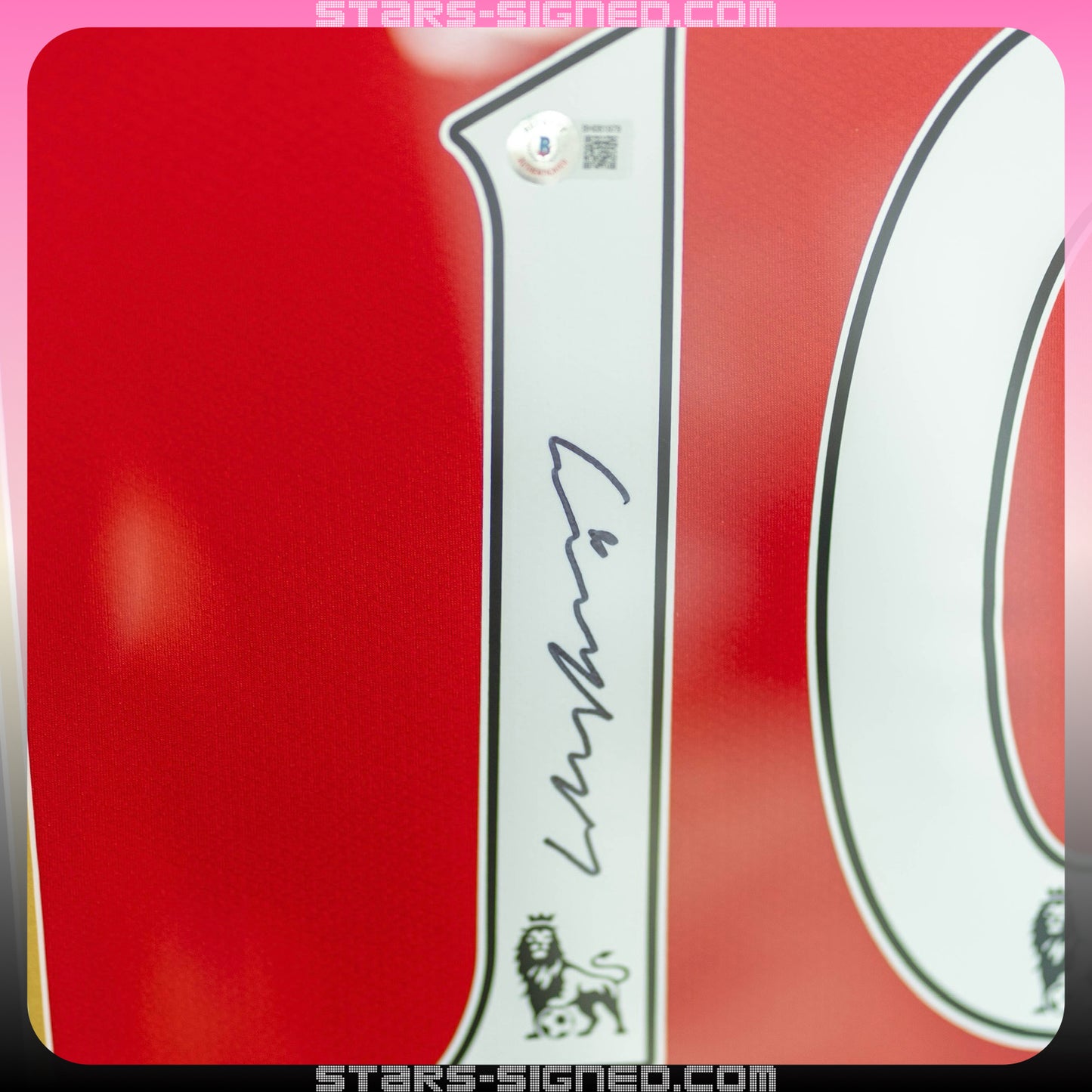 朗尼 Wayne Rooney 曼聯主場球衣寛幅裱框 (背簽)