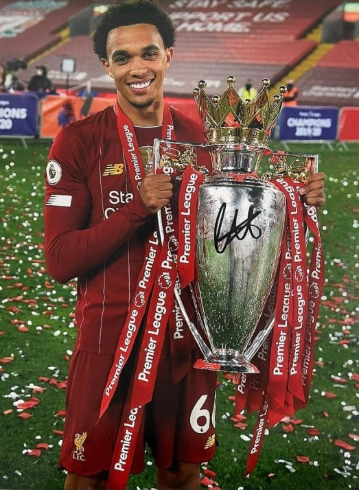 阿歷山大阿諾特 Trent Alexander-Arnold利物浦【2020 英超捧盃】親筆簽名照片裱框:金色Marker