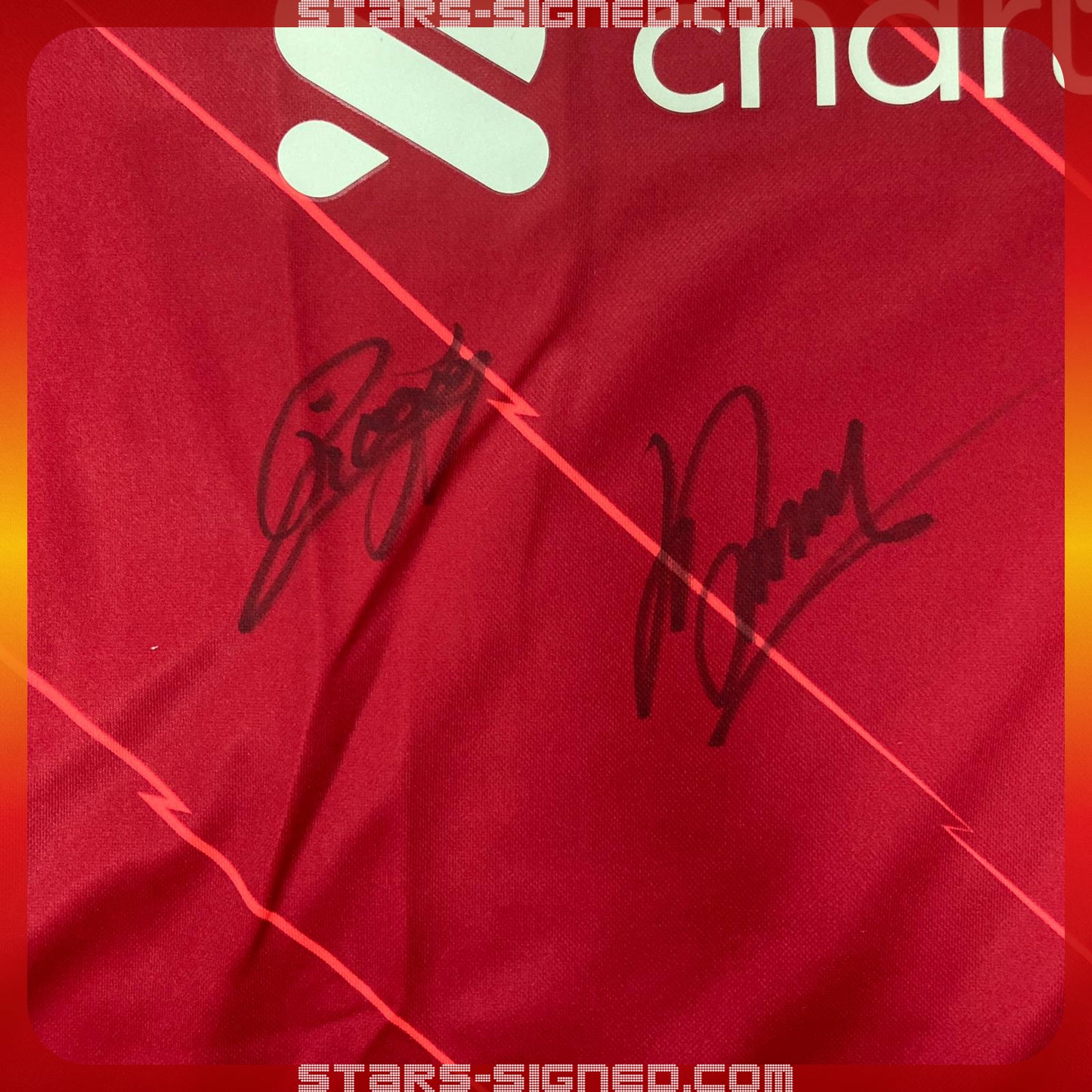 沙迪奧·文尼 Sadio Mané 題寫【WE DID IT WE ARE CHAMPS】祖奧高·祖達 Diogo Jota、路爾斯·迪亞斯 Luis Díaz 利物浦主場球衣(三人前簽)