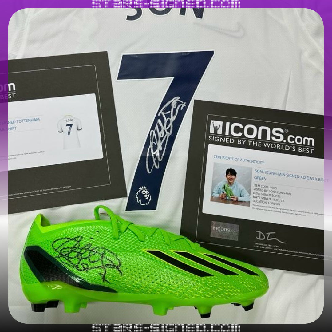 孫興慜 Son Heung-Min 親筆簽名 ADIDAS X SPEEDPORTAL 波砵