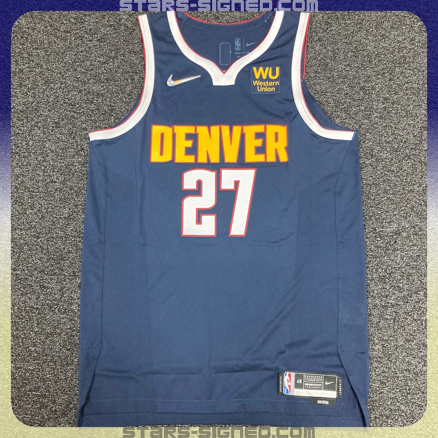 梅利 Jamal Murray
丹佛金塊隊 75週年鑽章 Nike Icon Edition Authentic 球衣連廣告章(背簽)