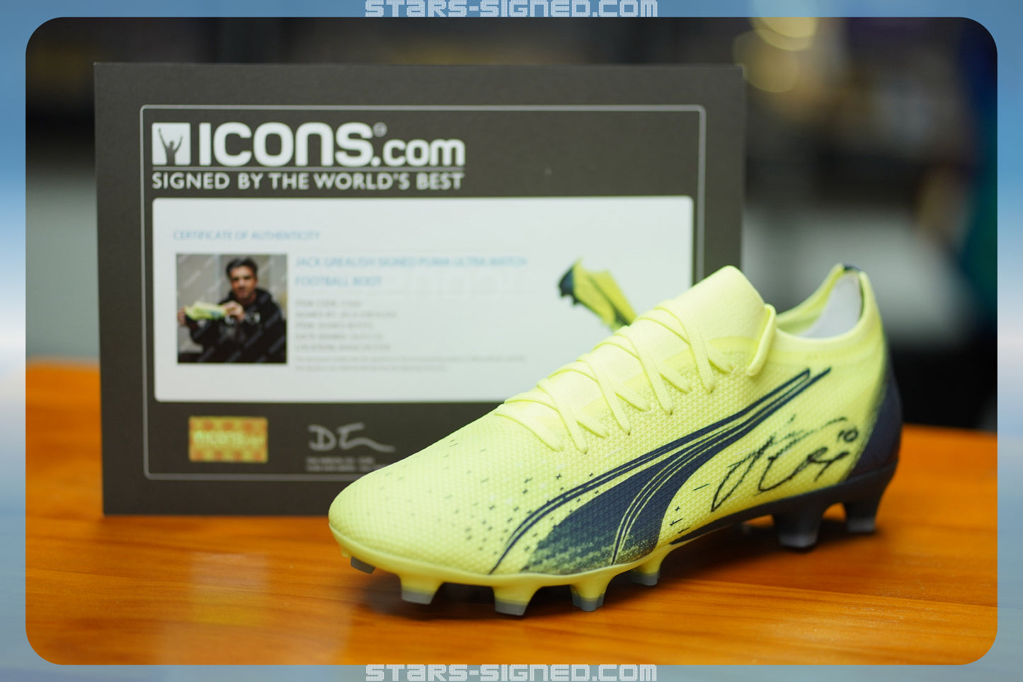 基亞利殊 Jack Grealish 親筆簽名 Puma Ultra Match 波砵