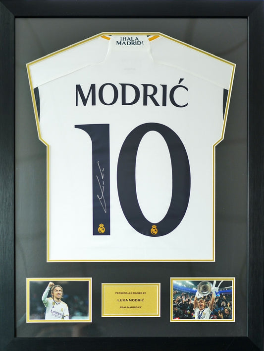 摩迪 Luka Modrić 皇家馬德里主場球衣裱框(背簽)