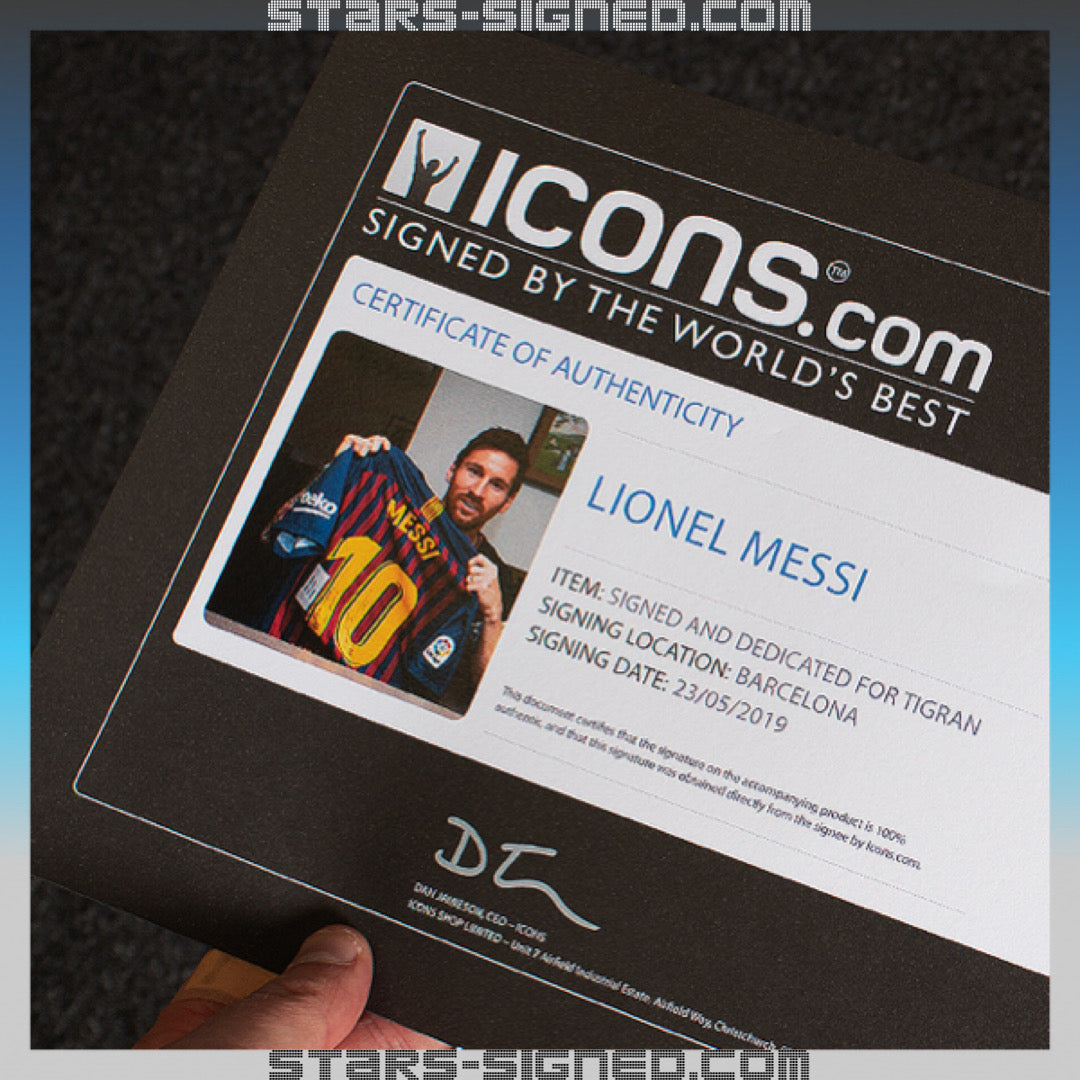 美斯 Lionel Messi 『To: 簽』個人專屬簽名 阿根廷/巴塞隆拿/國際邁亞密主場球衣（背簽）