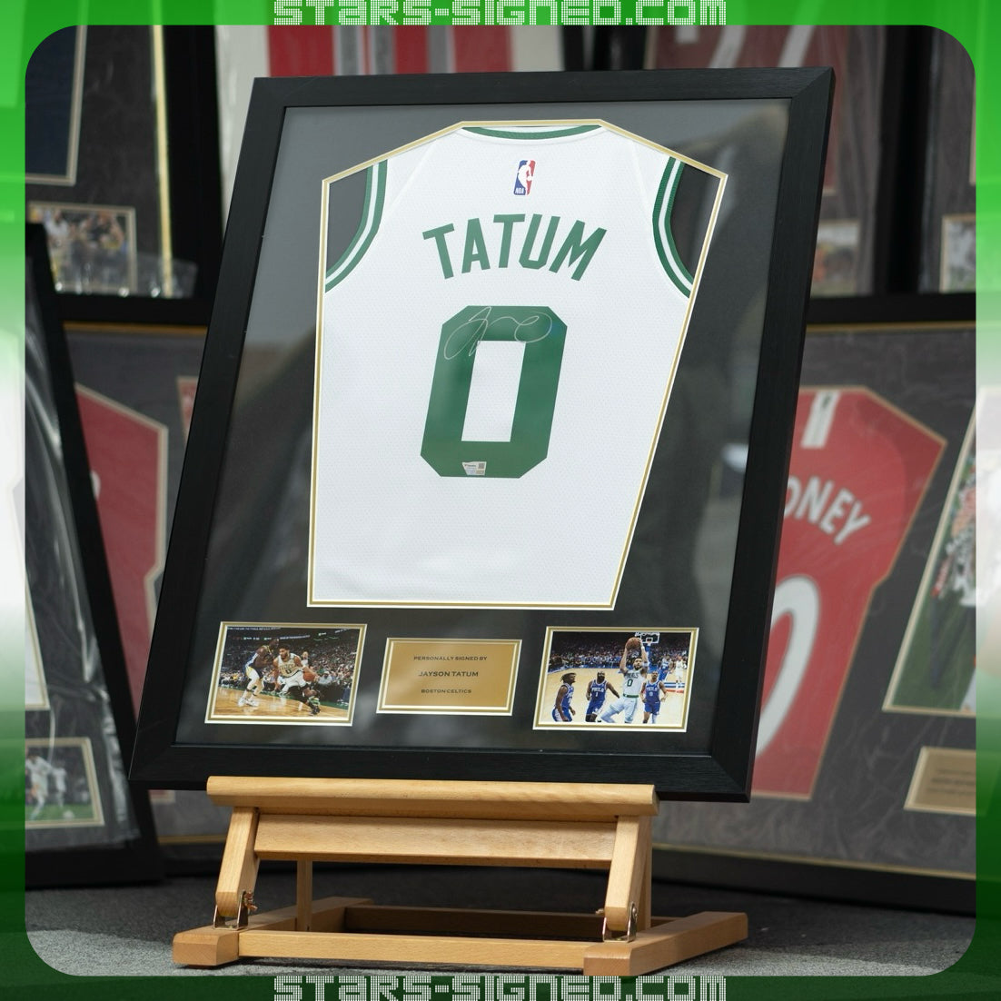 泰譚 Jayson Tatum 波士頓塞爾特人隊 Nike Association Edition Swingman 球衣裱框(背簽)