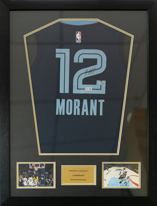 莫蘭特 Ja Morant 孟菲斯灰熊隊 Nike Icon Edition Swingman 球衣裱框(背簽)