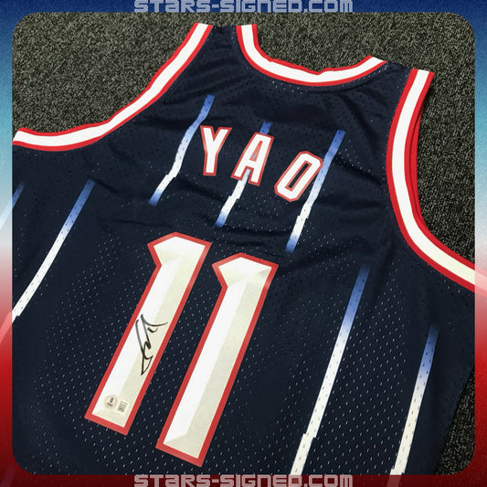 姚明 Yao Ming侯斯頓火箭隊 M&N Swingman 球衣(背簽)
