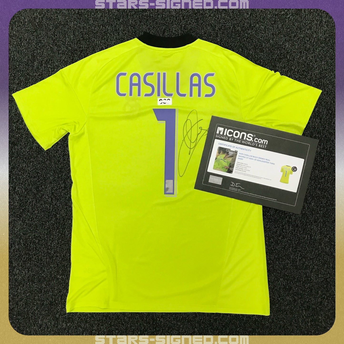 卡斯拿斯 Iker Casillas 皇家馬德里門將球衣(背簽)