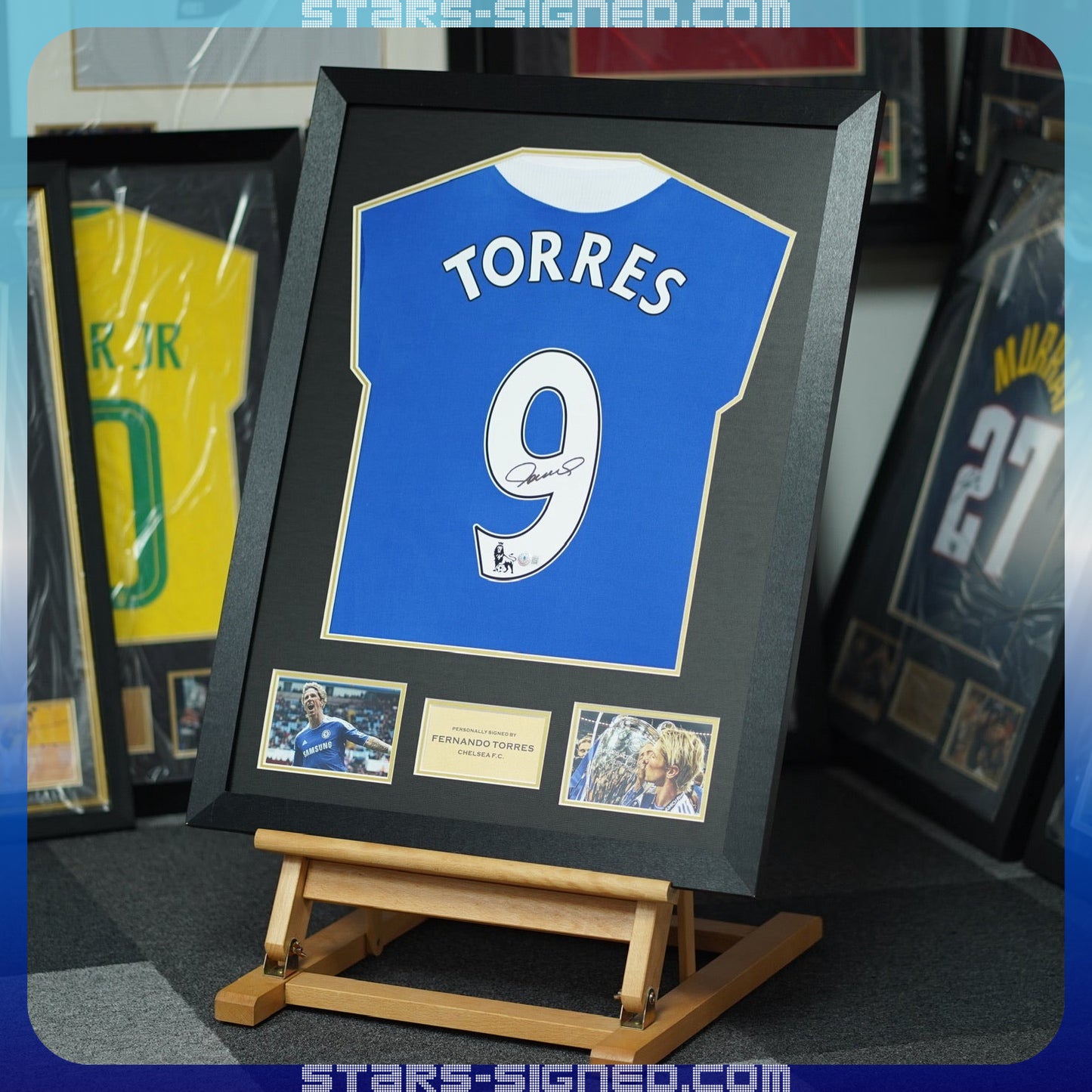 費蘭度·托利斯 Fernando Torres 車路士主場球衣裱框(背簽)
