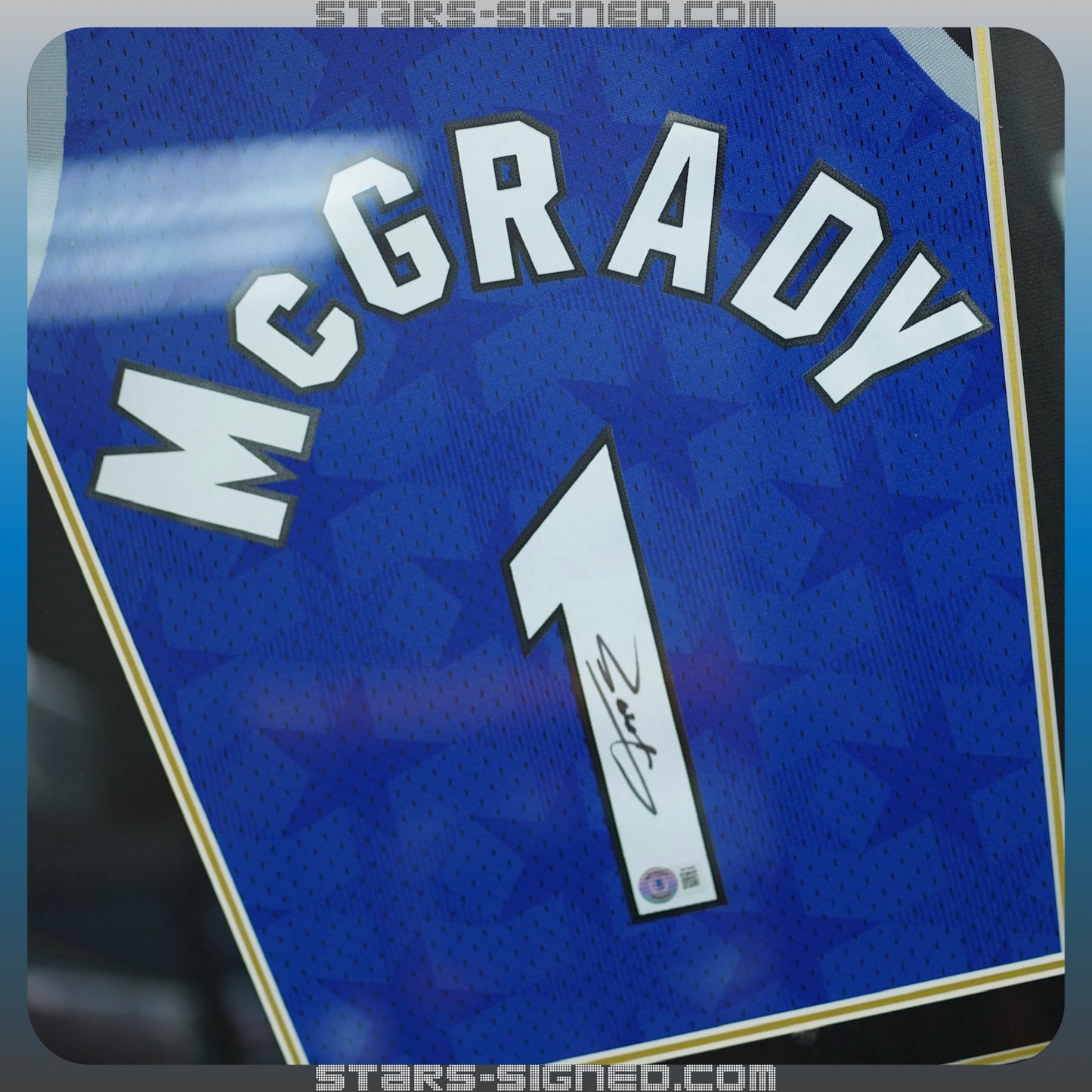 麥基迪 Tracy McGrady 奧蘭多魔術隊 M&N Swingman 球衣裱框(背簽)
