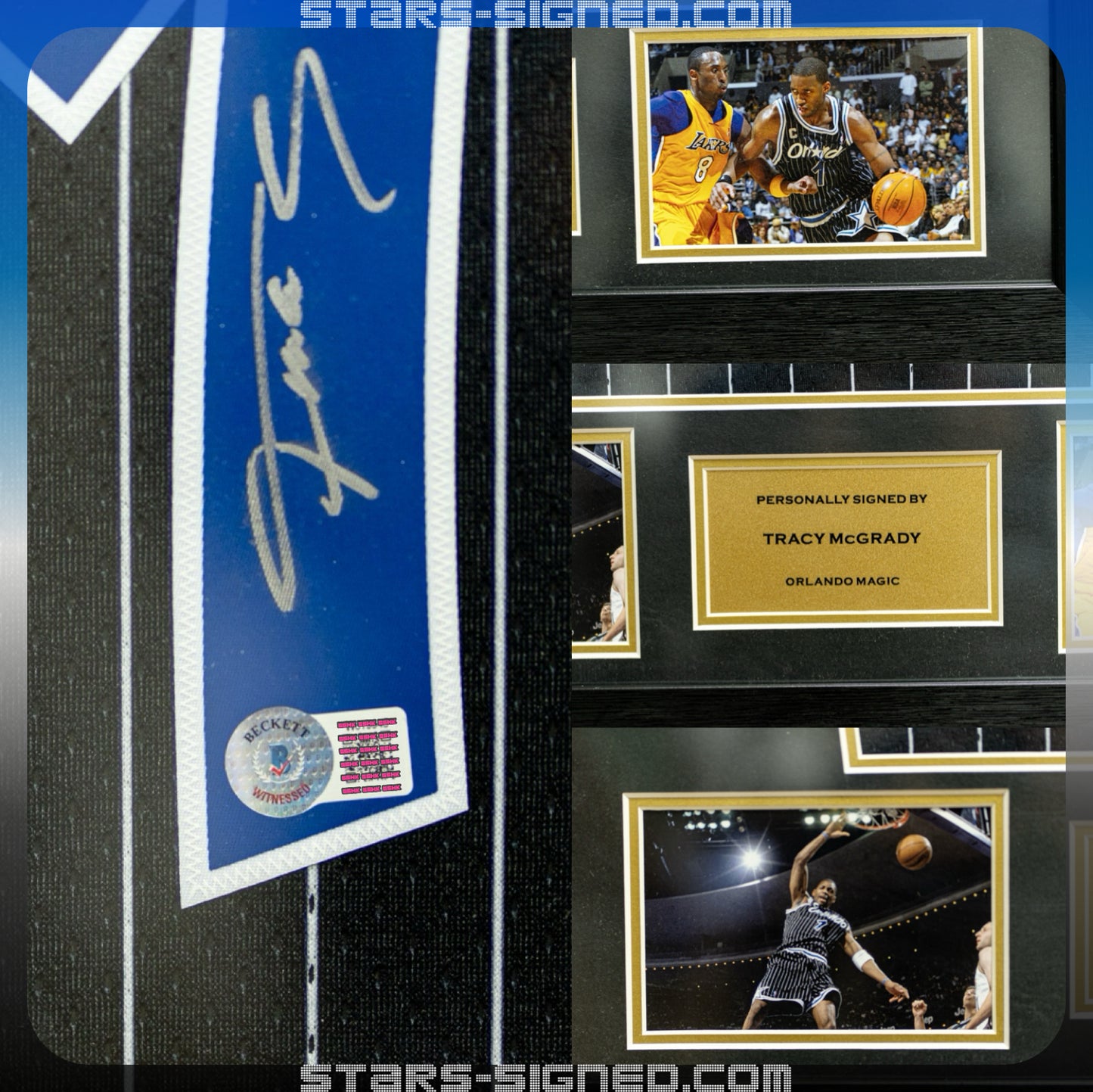 麥基迪 Tracy McGrady 奧蘭多魔術隊 M&N 2003/04 Swingman 球衣裱框(背簽)