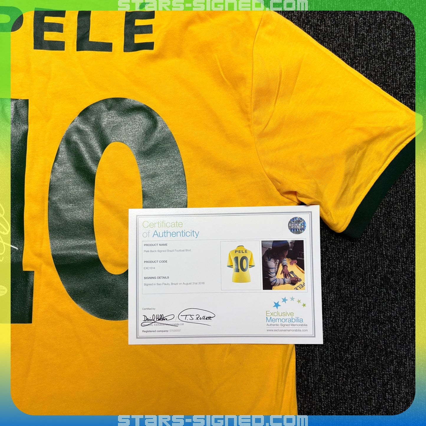 比利 Pele 巴西主場球衣(背簽)