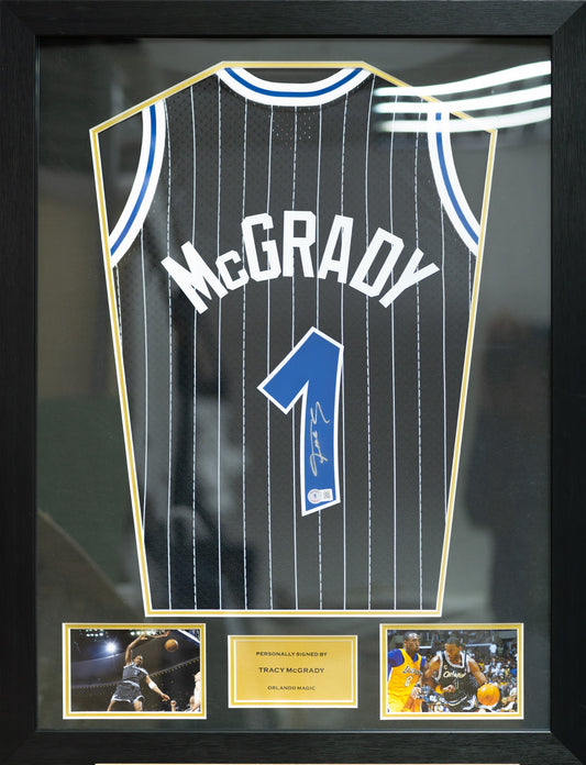 麥基迪 Tracy McGrady 奧蘭多魔術隊 M&N 2003/04 Swingman 球衣裱框(背簽)