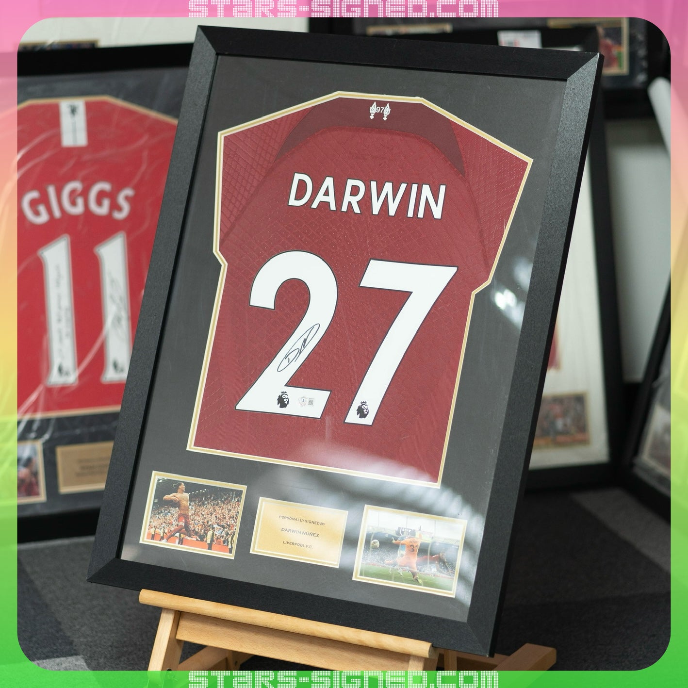 達雲•紐尼斯 Darwin Nunez 利物浦 主場球衣裱框(背簽)