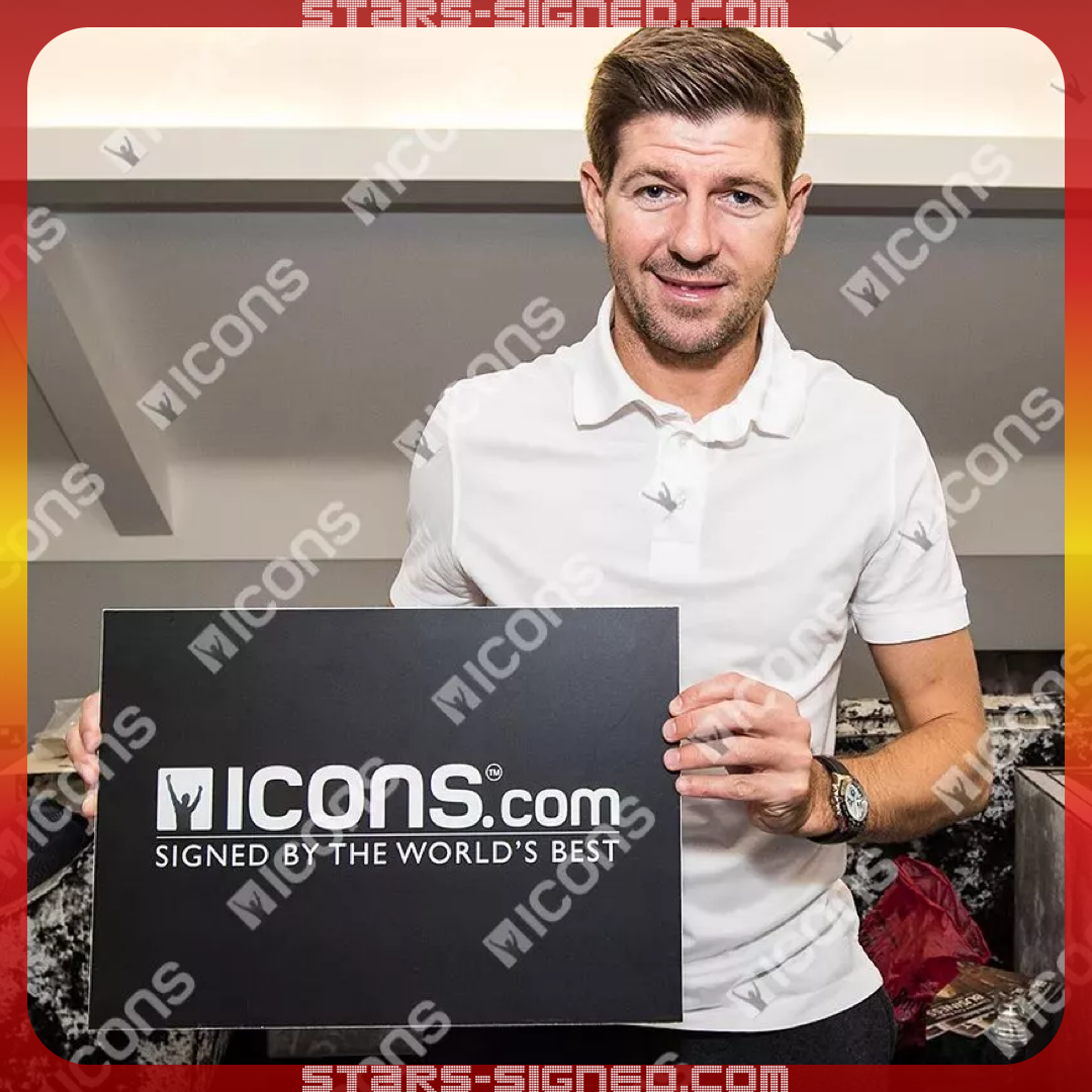 謝拉特 Steven Gerrard 利物浦主場球衣裱框(背簽)