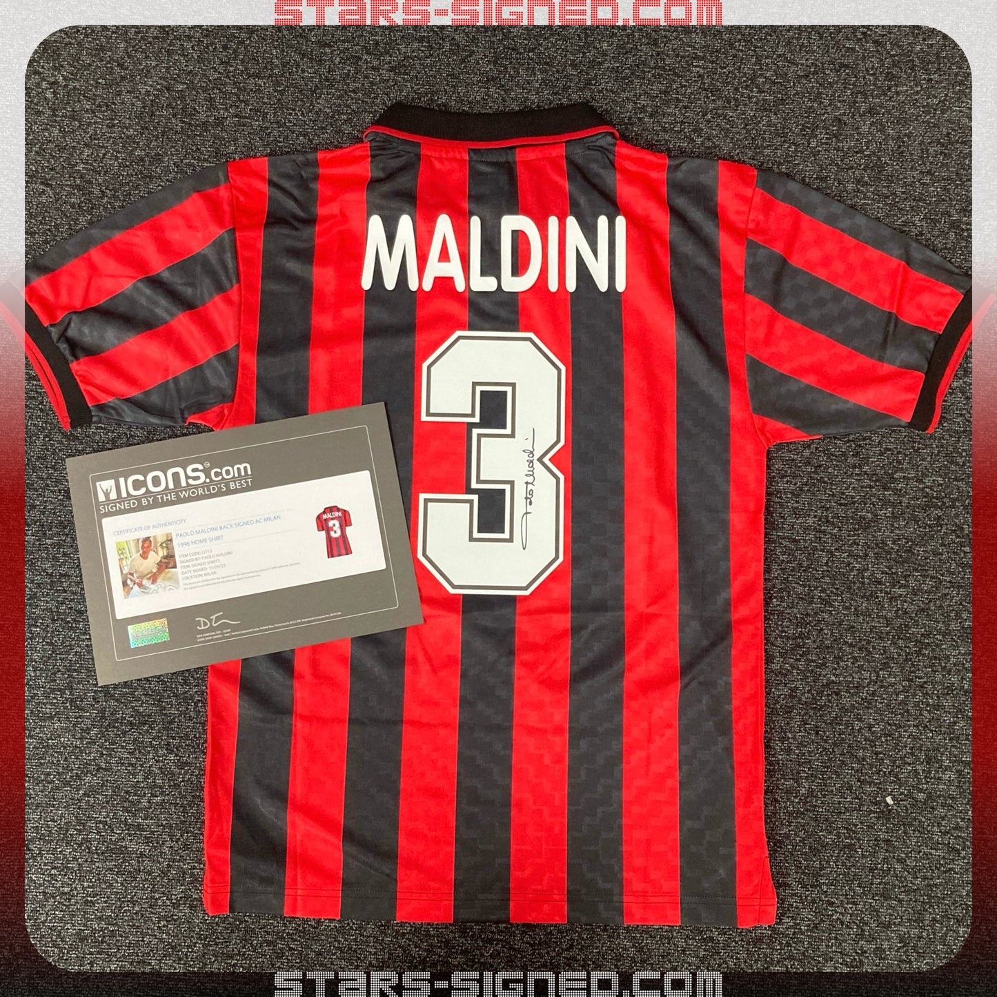保羅·馬甸尼 Paolo Maldini AC米蘭主場球衣(背簽)