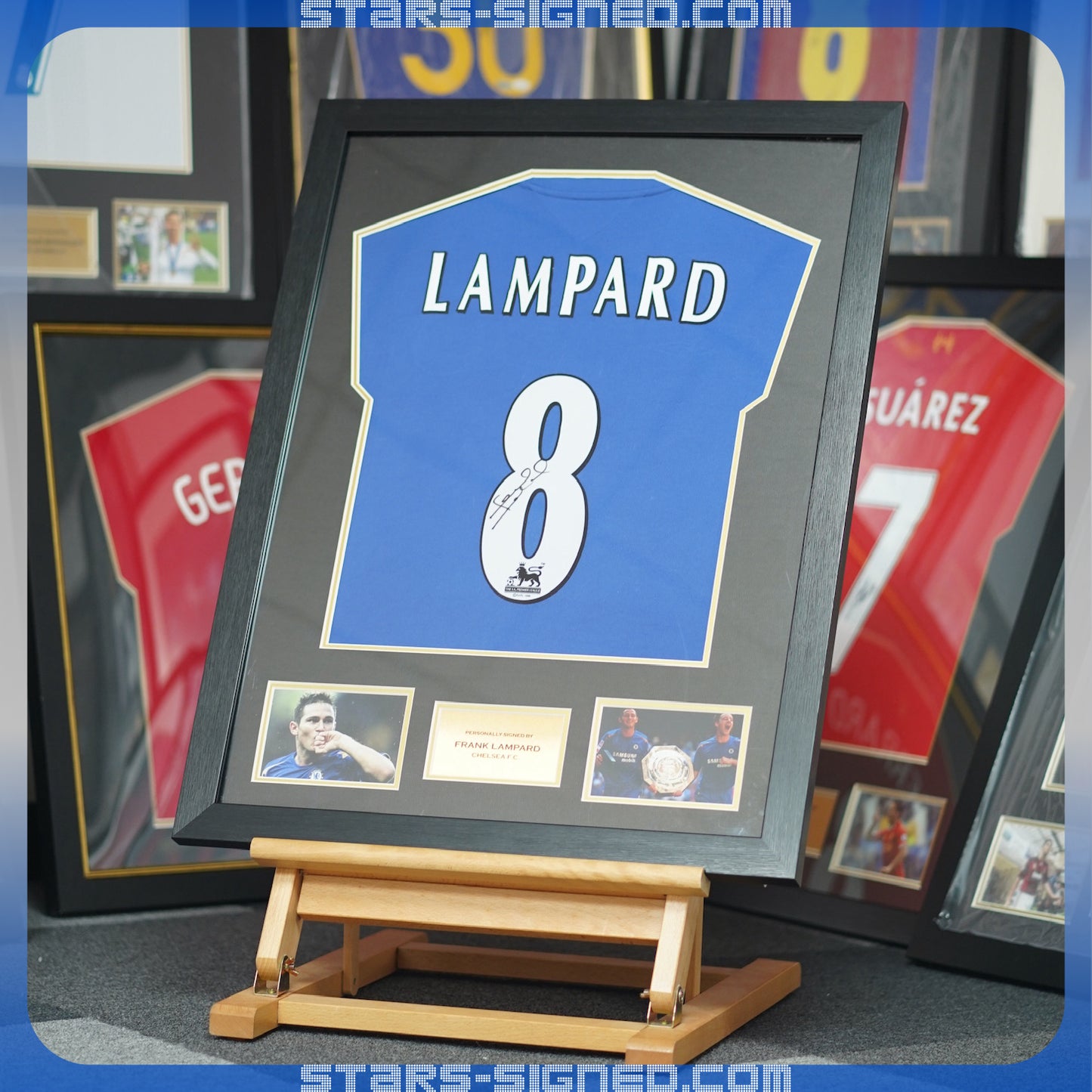 林伯特 Frank Lampard 車路士主場球衣裱框(背簽)