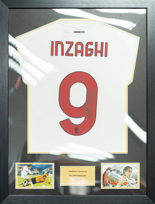恩沙基 Filippo Inzaghi AC米蘭 作客球衣裱框 (背簽)