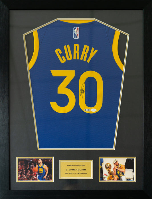 史堤芬•居里 Stephen Curry 金州勇士75週年 Nike Icon Edition Swingman 球衣裱框(背簽)