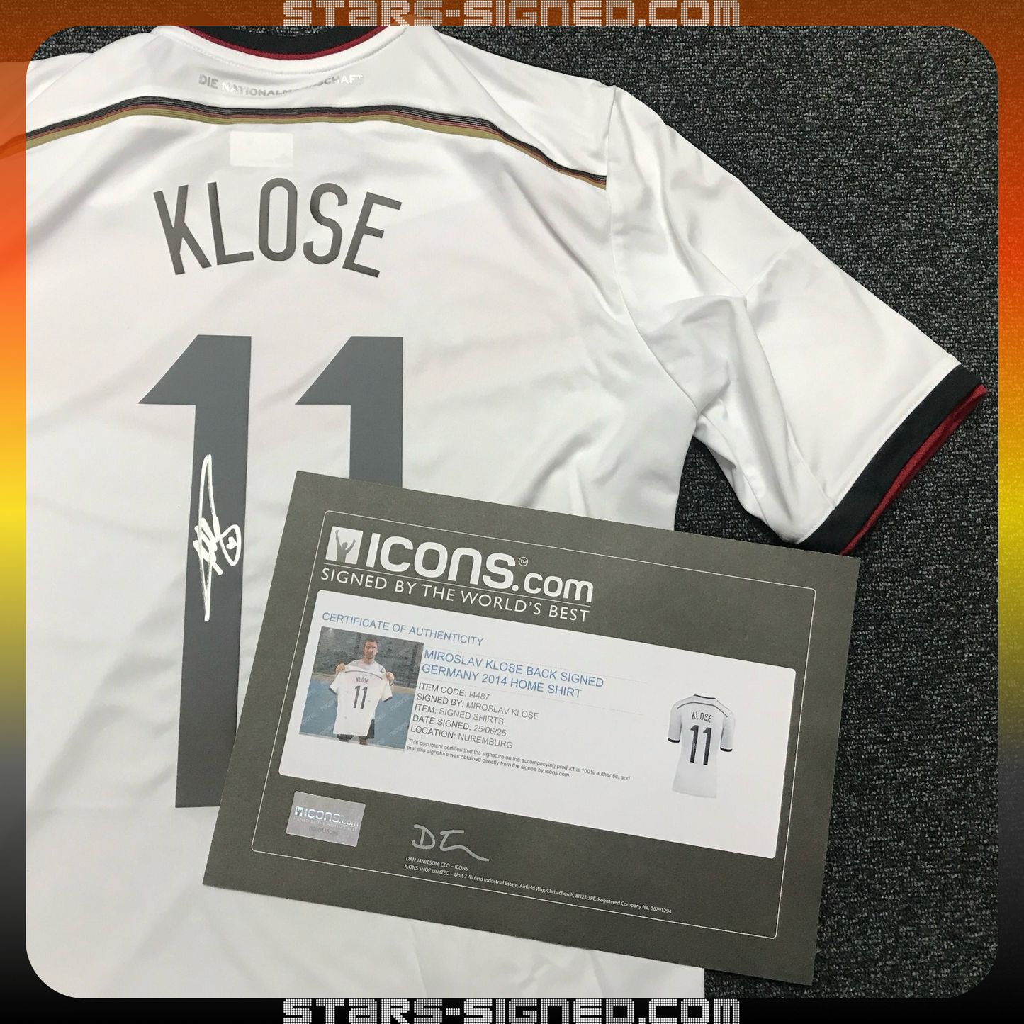 高路斯 Miroslav Klose 德國主場球衣(背簽)