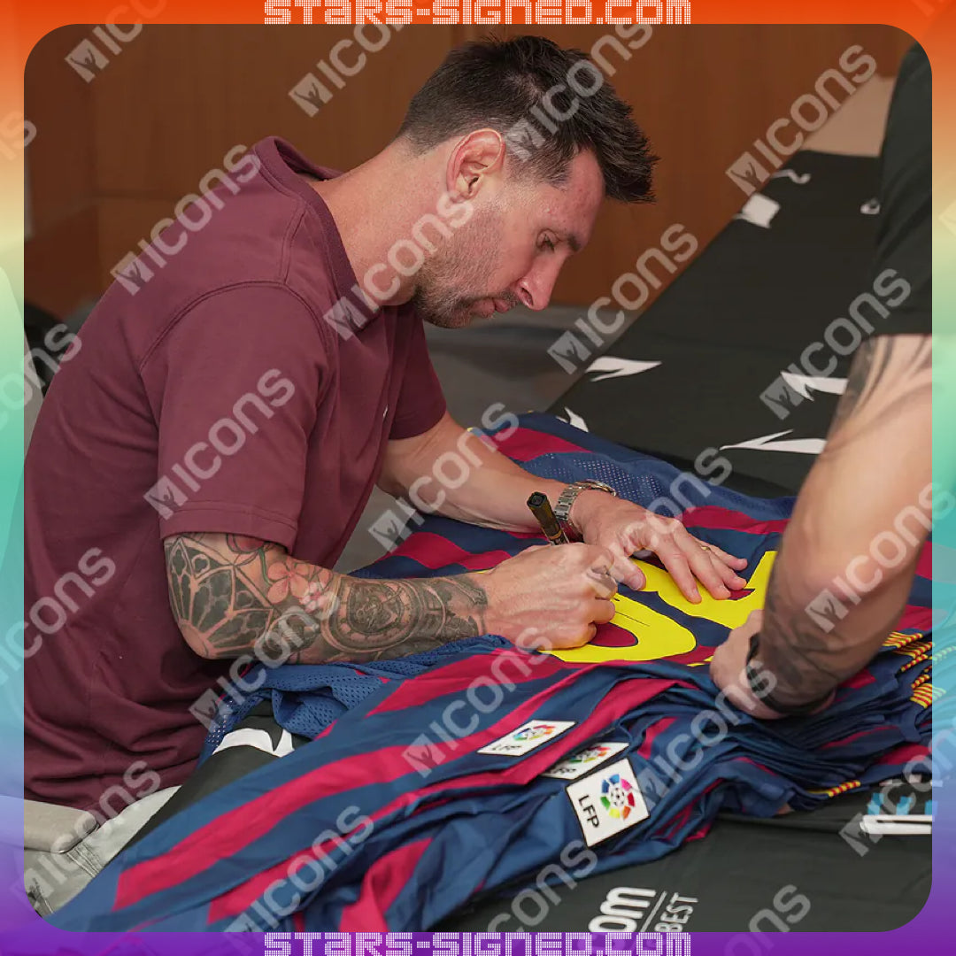 美斯 Lionel Messi 巴塞隆拿2005/06主場球衣(背簽)