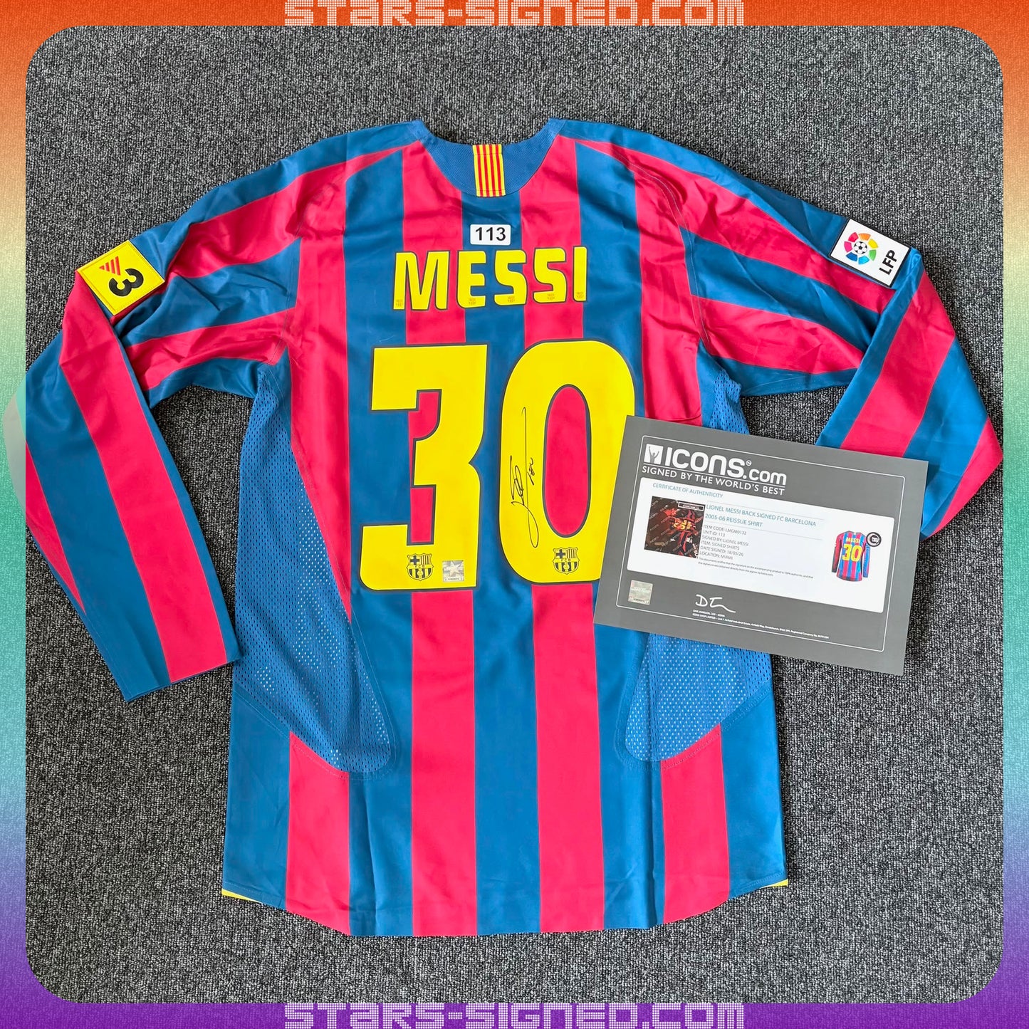 美斯 Lionel Messi 巴塞隆拿2005/06主場球衣(背簽)