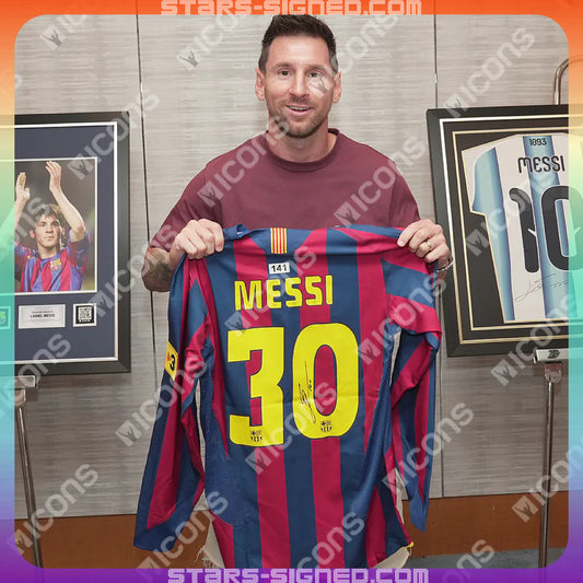 美斯 Lionel Messi 巴塞隆拿2005/06主場球衣(背簽)